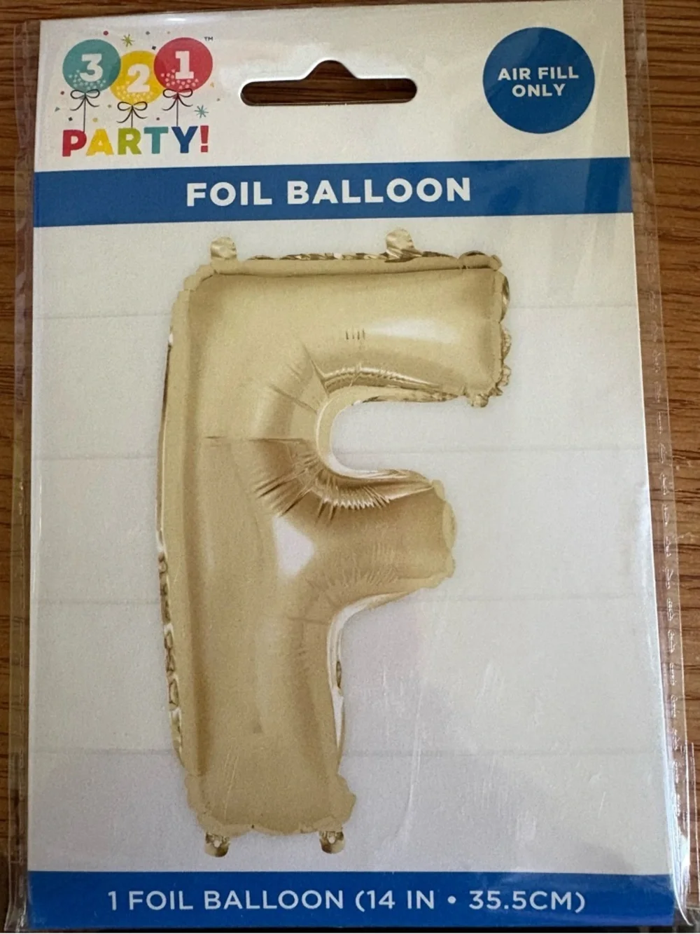Gold Foil Letter F Balloon - Home Party Supplies